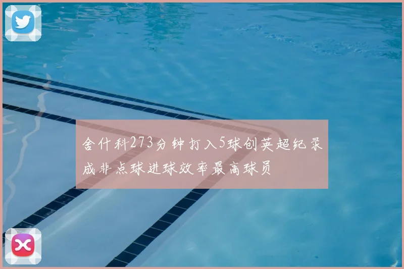 舍什科273分钟打入5球创英超纪录成非点球进球效率最高球员